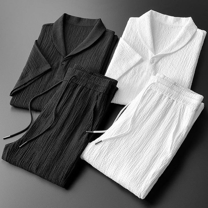 Urban Men's Top and Trouser Set - NovaLounge-White-XS-Nora Luxe