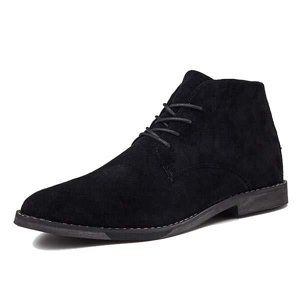 UrbanStride Classic | Stylish Mid-High Men's Lace-Up Shoe-Black-5.0-Nora Luxe