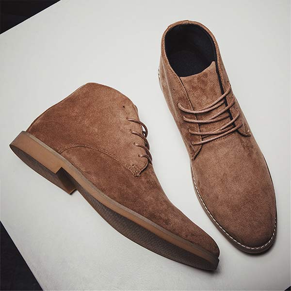UrbanStride Classic | Stylish Mid-High Men's Lace-Up Shoe-Khaki-5.0-Nora Luxe