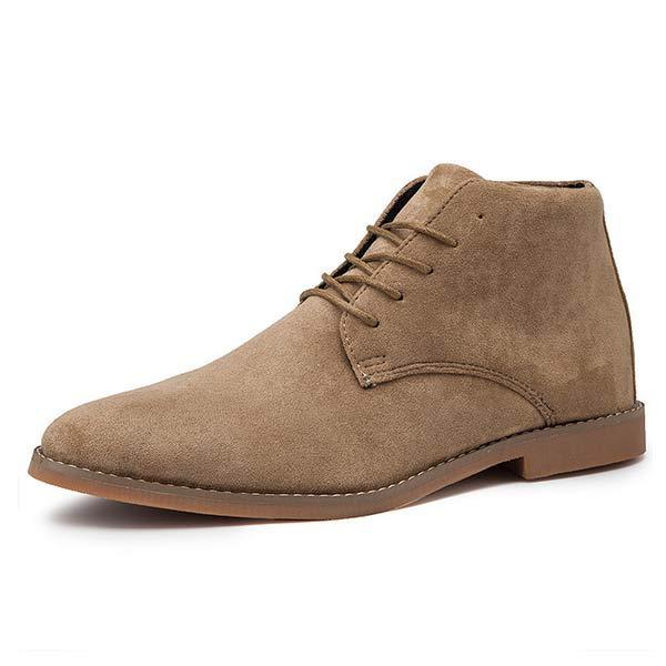 UrbanStride Classic | Stylish Mid-High Men's Lace-Up Shoe-Khaki-5.0-Nora Luxe