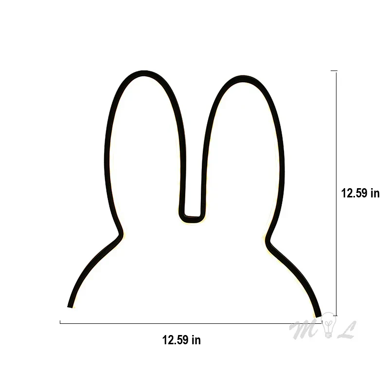 USB Rechargeable Bunny Night Light with Ambient Lighting - BunnyLight-Black-Nora Luxe