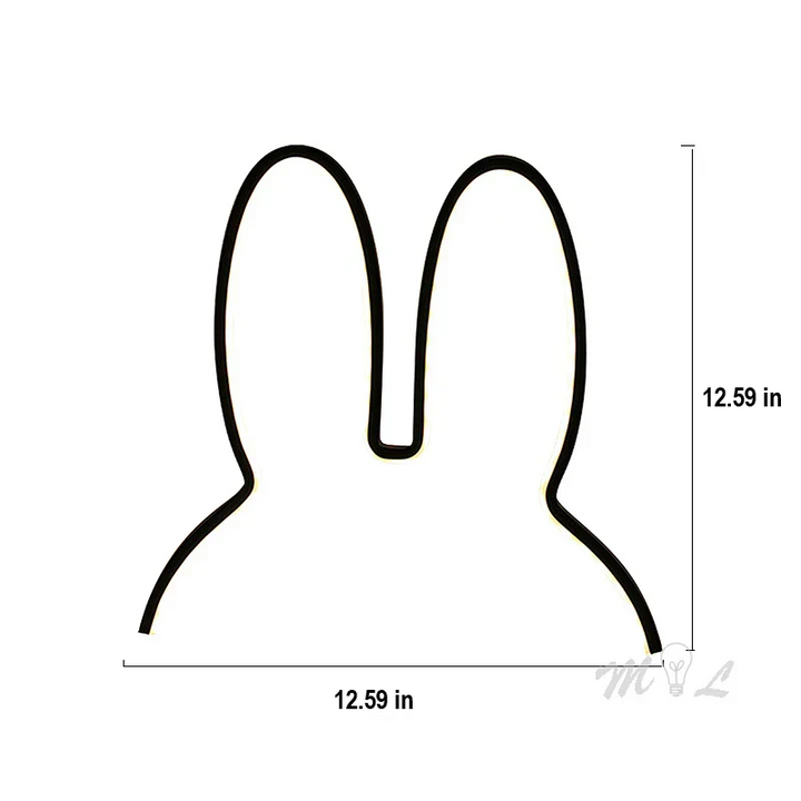 USB Rechargeable Bunny Night Light with Ambient Lighting - BunnyLight-Black-Nora Luxe