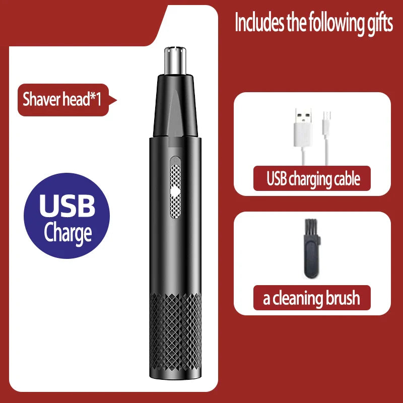USB Rechargeable Nose Hair Trimmer - TrimPro-Blue-Nora Luxe