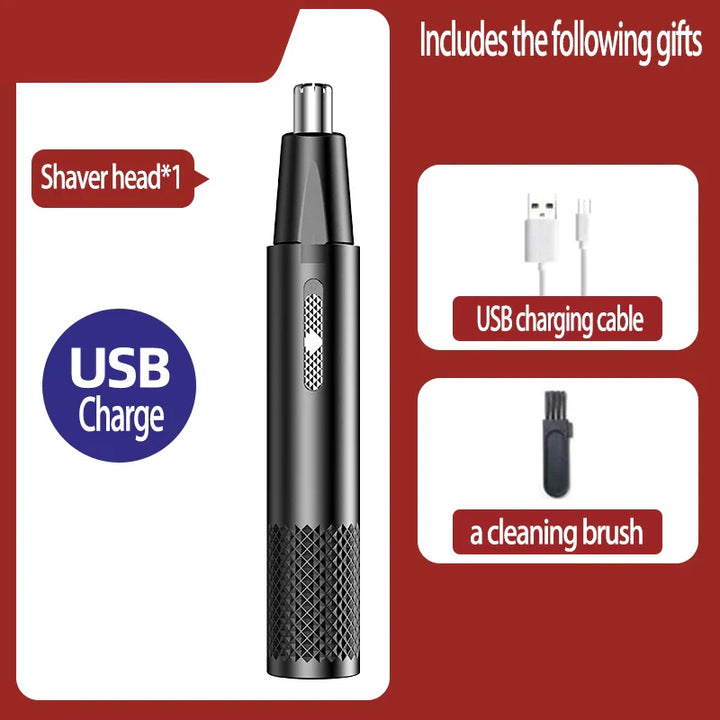 USB Rechargeable Nose Hair Trimmer - TrimPro-Blue-Nora Luxe