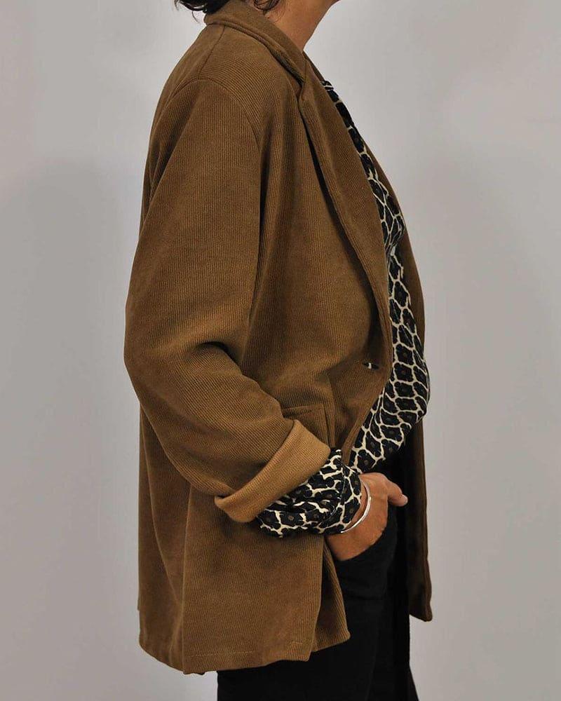 V-Neck Blouse with Long Sleeves - Elena-Black-XS-Nora Luxe