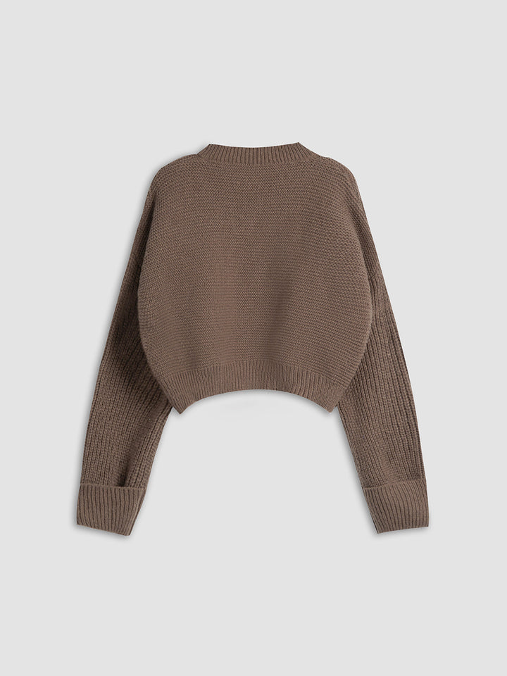 V-Neck Sweater for Women - Mila-Brown-XS-Nora Luxe