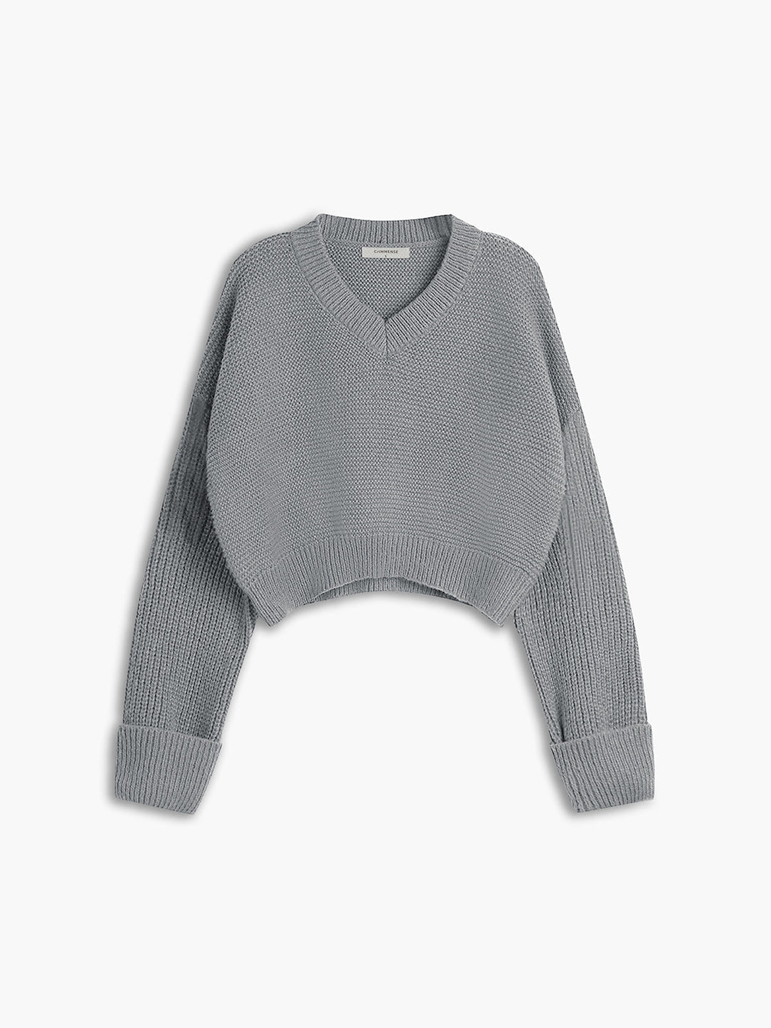 V-Neck Sweater for Women - Mila-Gray-XS-Nora Luxe