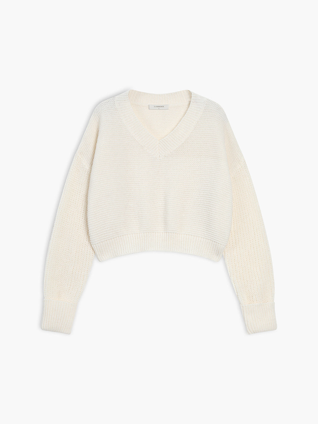 V-Neck Sweater for Women - Mila-White-XS-Nora Luxe