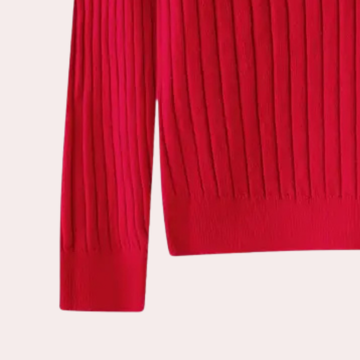 V-neck Sweater with Button Details for Women - Marit-Green-XS-Nora Luxe