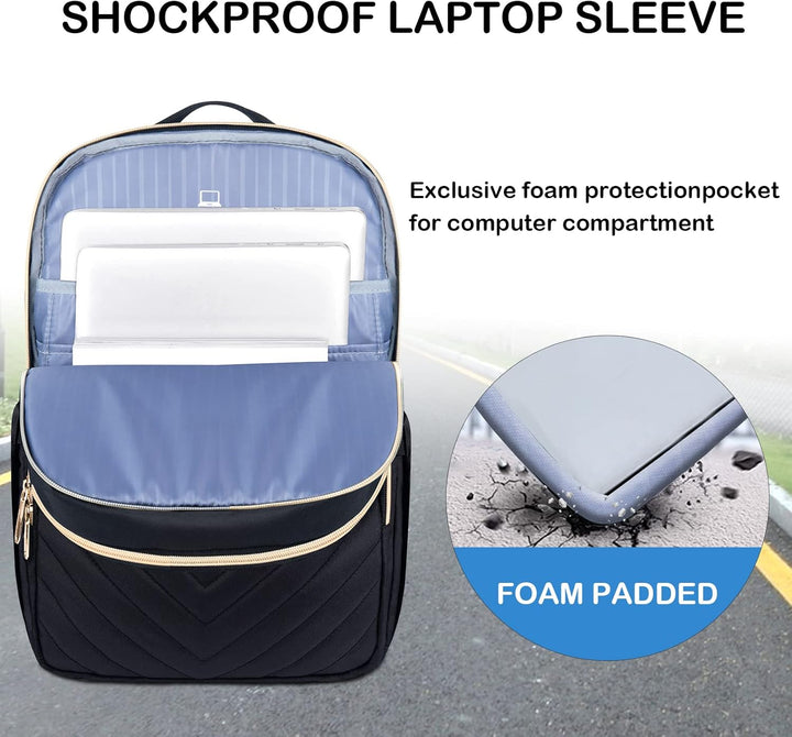 Lightweight Waterproof Laptop Backpack with USB Port – 15.6" (39.62 cm) Compatible