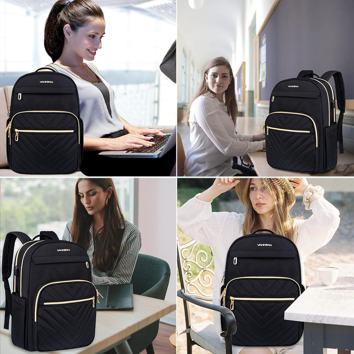Lightweight Waterproof Laptop Backpack with USB Port – 15.6" (39.62 cm) Compatible