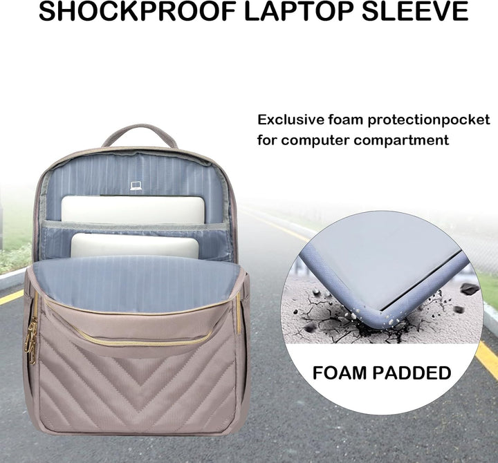Lightweight Waterproof Laptop Backpack with USB Port – 15.6" (39.62 cm) Compatible