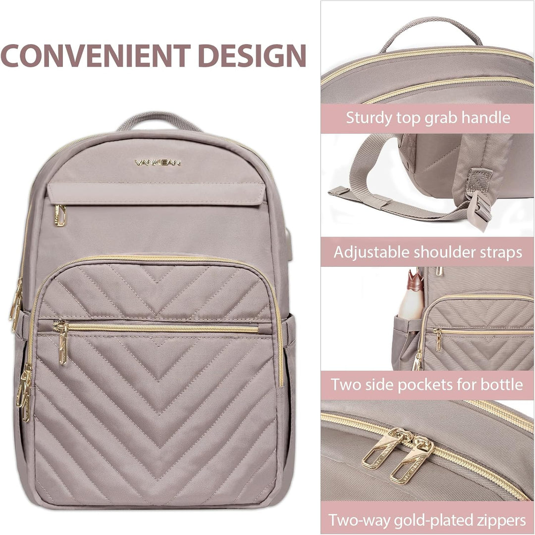 Lightweight Waterproof Laptop Backpack with USB Port – 15.6" (39.62 cm) Compatible