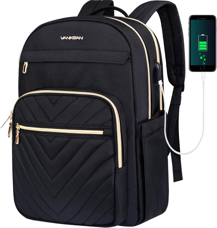 Lightweight Waterproof Laptop Backpack with USB Port – 15.6" (39.62 cm) Compatible