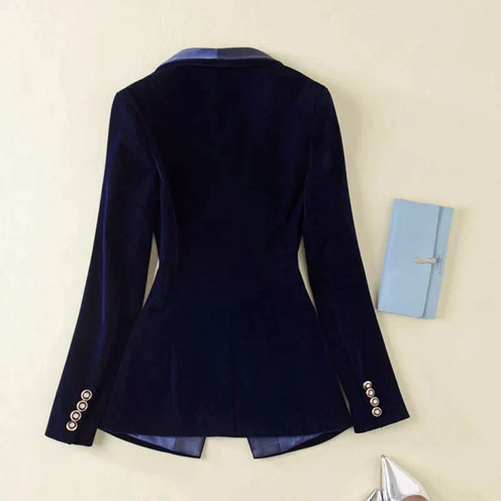 Velvet Ladies Blazer - Vivienne-Black-XS-Nora Luxe