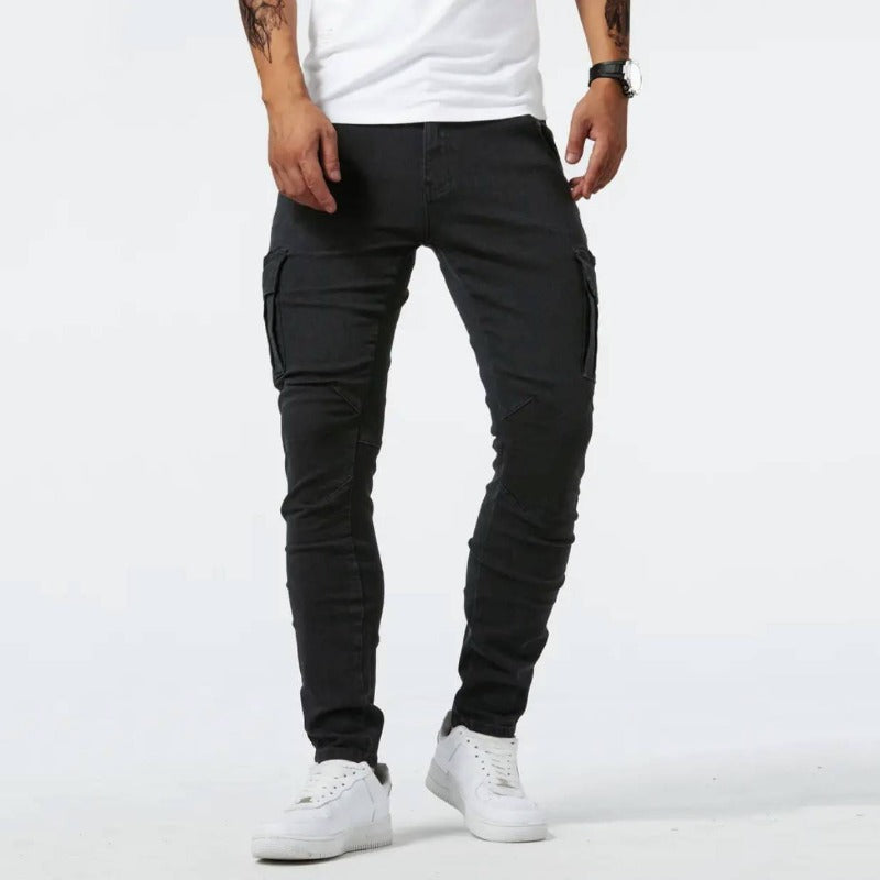 Versatile Stretch Cargo Trousers - FlexCargo-Black-S-Nora Luxe