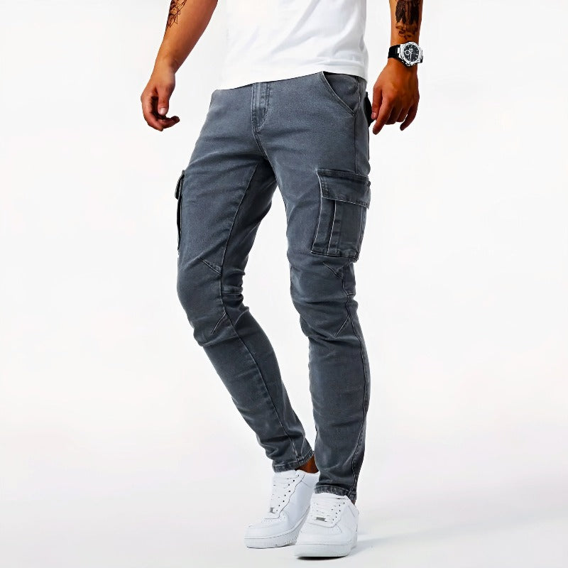 Versatile Stretch Cargo Trousers - FlexCargo-Gray-S-Nora Luxe