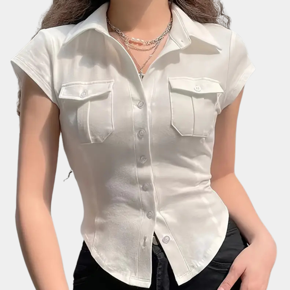 Versatile White Ladies Blouse - Nova-XS-Nora Luxe