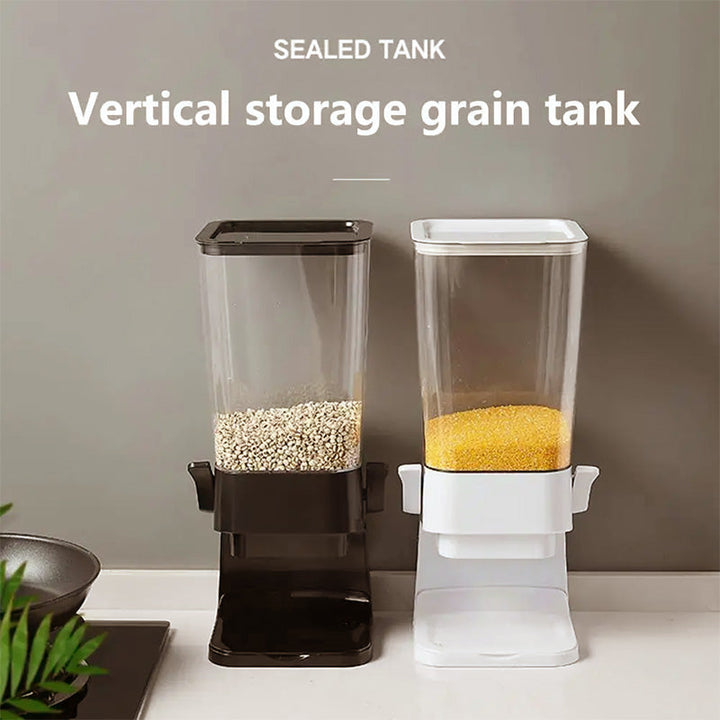 Vertical Grain Dispenser - CerealKeeper-Black-Nora Luxe