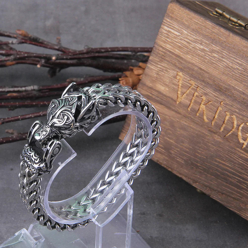 Viking Hunter Bracelet | Unique Nordic Design-Fenrir – The Wolf-Small 19cm-Nora Luxe