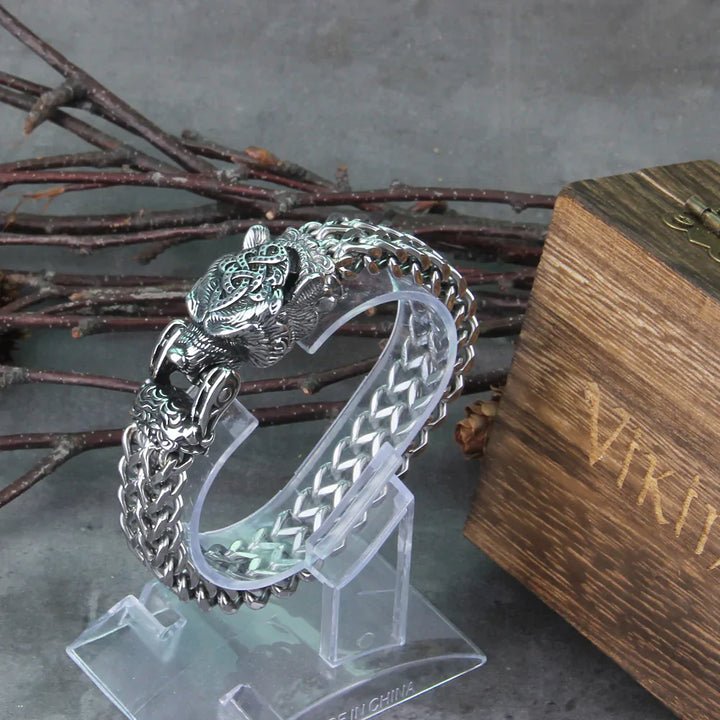Viking Hunter Bracelet | Unique Nordic Design-Fenrir – The Wolf-Small 19cm-Nora Luxe