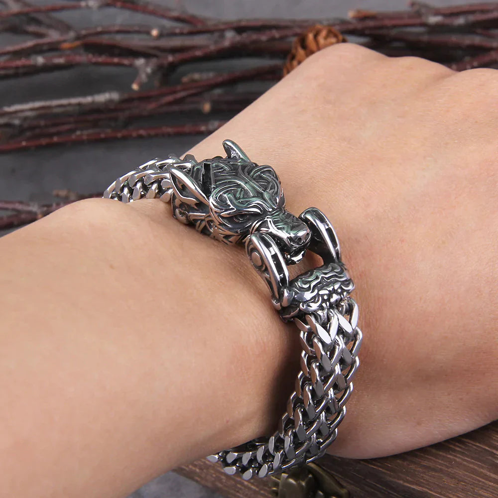 Viking Hunter Bracelet | Unique Nordic Design-Fenrir – The Wolf-Small 19cm-Nora Luxe