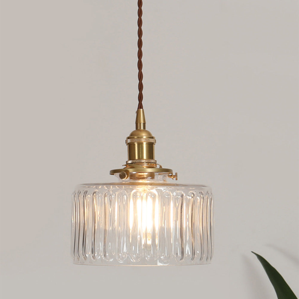 Vintage Crystal Pendant Lamp - Celeste-Beige-Some Headings-Nora Luxe