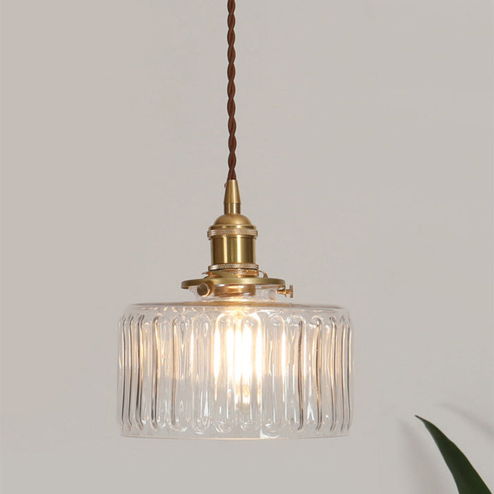 Vintage Crystal Pendant Lamp - Celeste-Beige-Some Headings-Nora Luxe