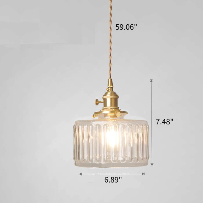 Vintage Crystal Pendant Lamp - Celeste-Green-Some Headings-Nora Luxe