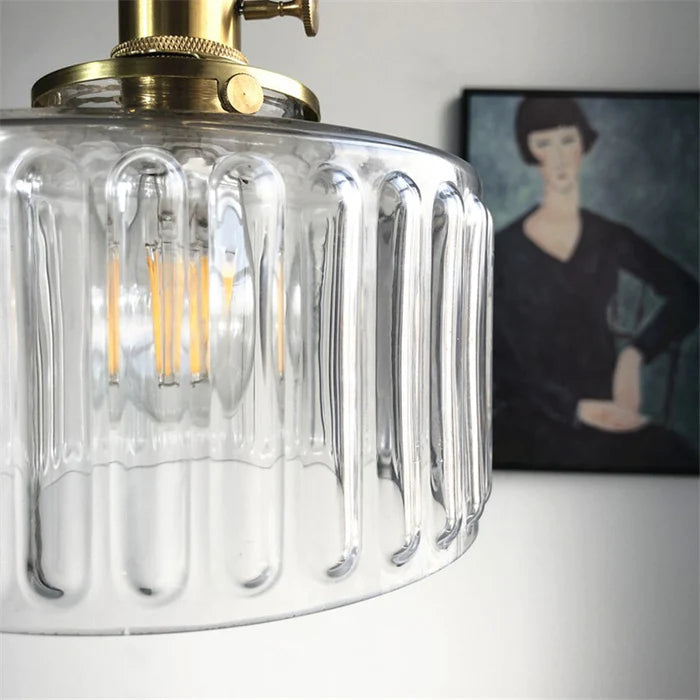 Vintage Crystal Pendant Lamp - Celeste-Green-Some Headings-Nora Luxe