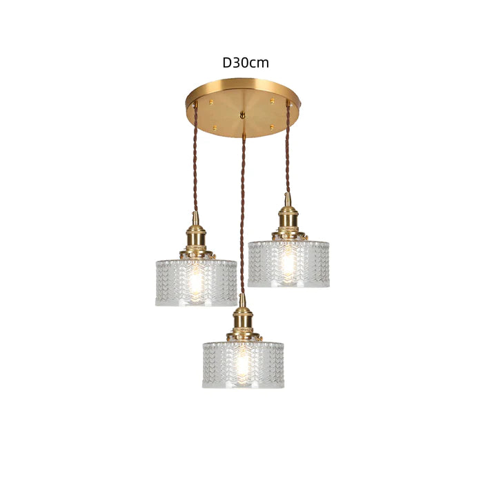 Vintage Crystal Pendant Lamp - Celeste-Green-Some Headings-Nora Luxe