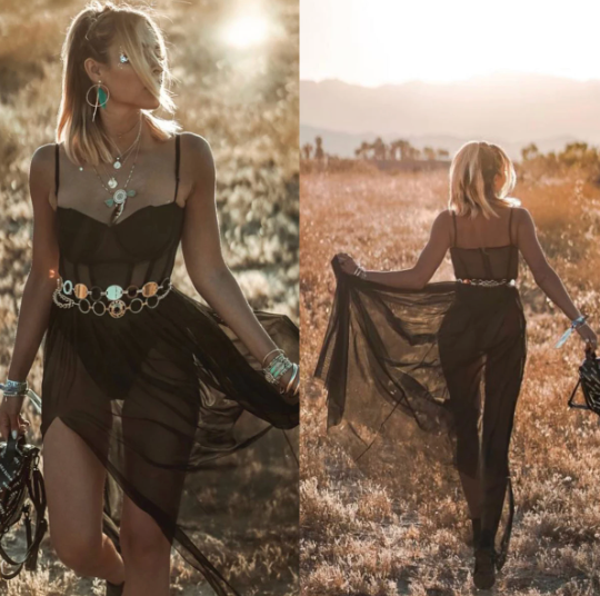 Vintage Festival Dress with Charm - Amelie Vogue-Black-S-Nora Luxe
