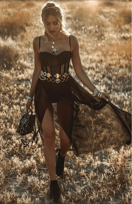Vintage Festival Dress with Charm - Amelie Vogue-Black-S-Nora Luxe