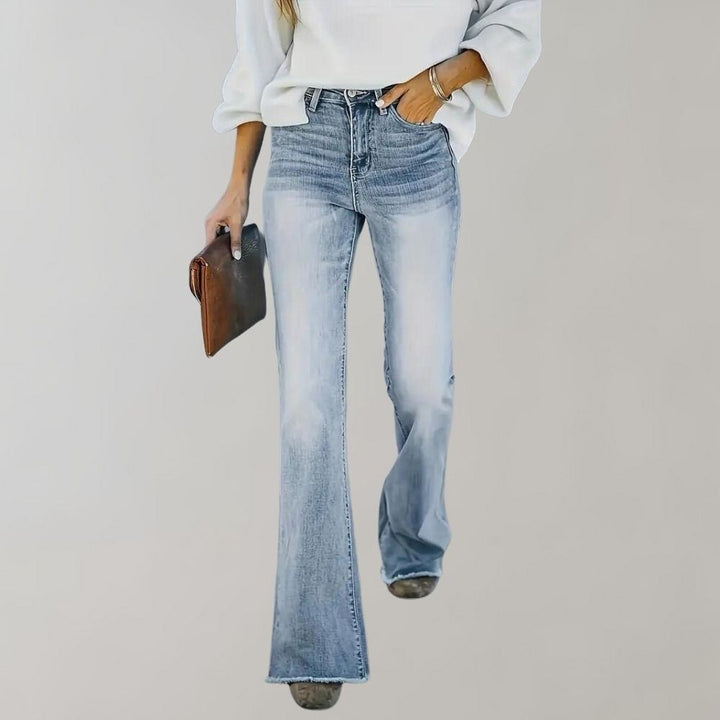 Vintage Flared Jeans - Mandy-Heavenly Blue-XS-Nora Luxe