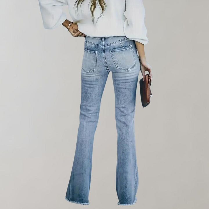 Vintage Flared Jeans - Mandy-Heavenly Blue-XS-Nora Luxe