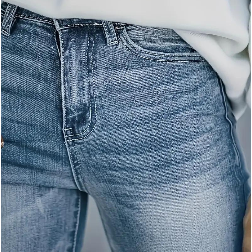 Vintage Flared Jeans - Mandy-Heavenly Blue-XS-Nora Luxe