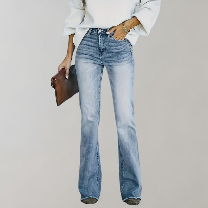 Vintage Flared Jeans - Mandy-Heavenly Blue-XS-Nora Luxe