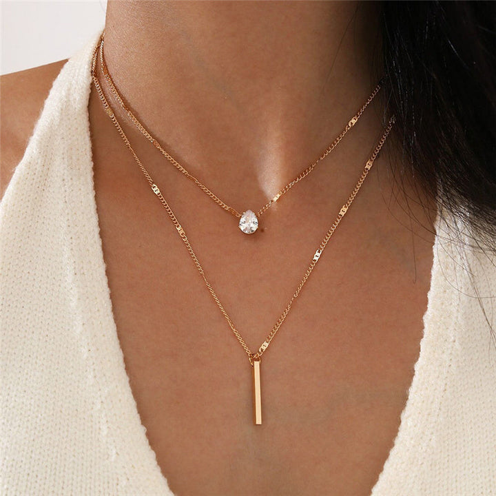 Vintage Gold Pendant Necklace Set | Sparkling Jewellery-Gold-Nora Luxe