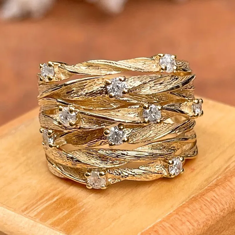Vintage Gold Ring - Amarisse-6-Nora Luxe