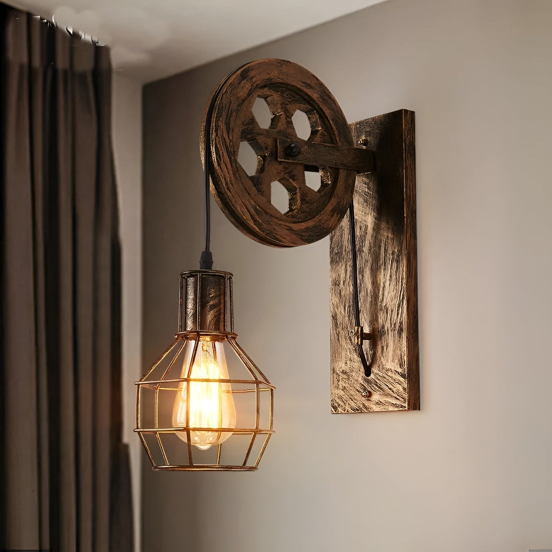 Vintage Industrial LED Wall Lamp - IronGlare-Bronze-Nora Luxe