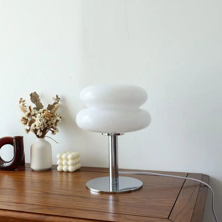 Vintage Italian Bauhaus Table Lamp-White-Nora Luxe