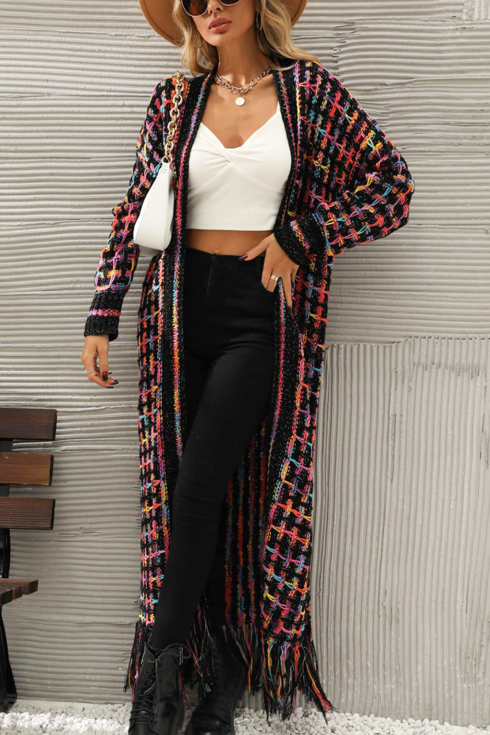 Vintage Lang Vest - Livia-Multicolored-S-Nora Luxe