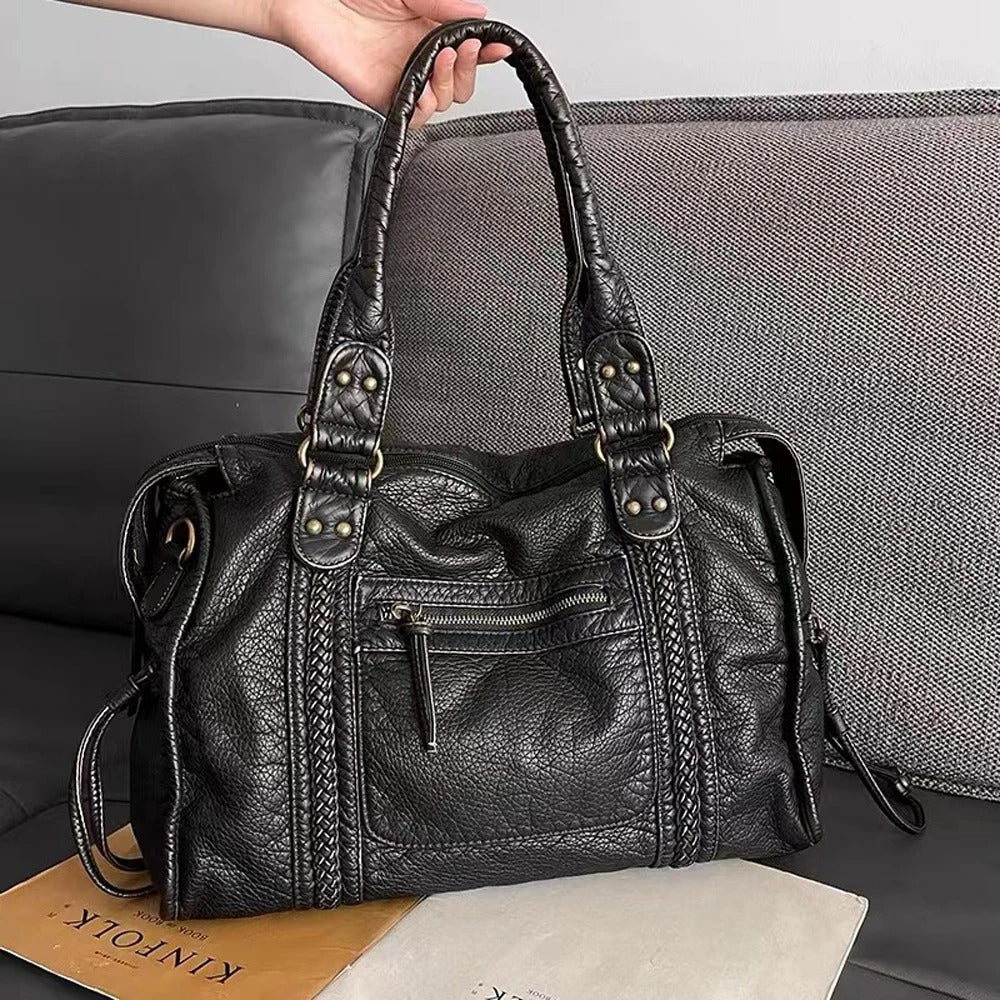 Vintage Leather Handbag - Marisol-Nora Luxe