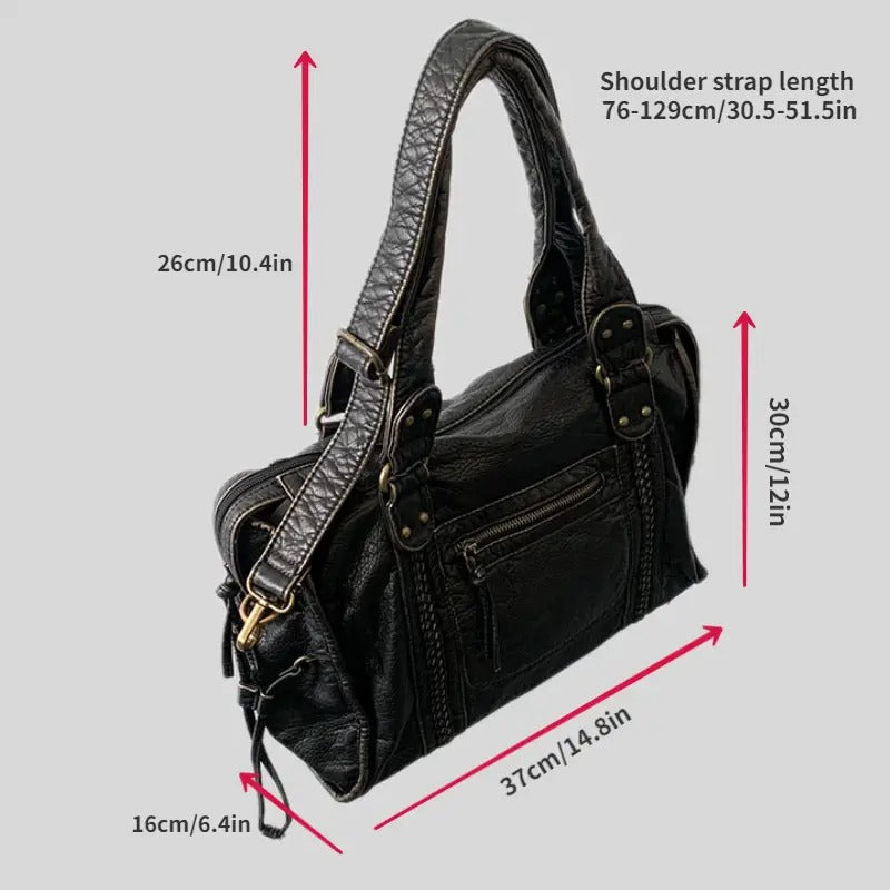 Vintage Leather Handbag - Marisol-Nora Luxe