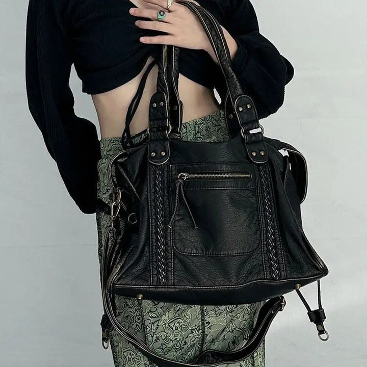 Vintage Leather Handbag - Marisol-Nora Luxe