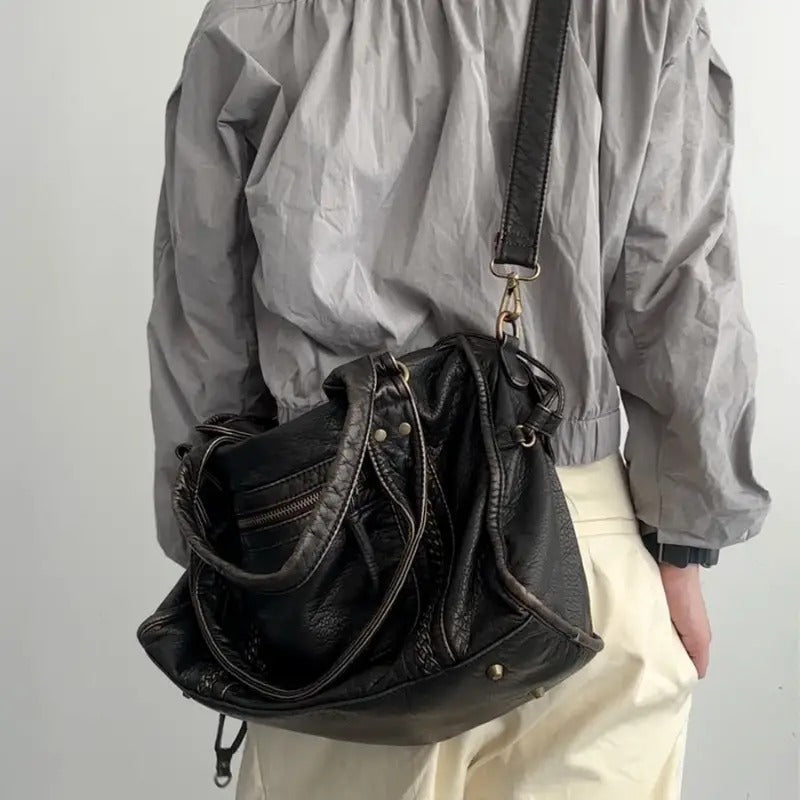 Vintage Leather Handbag - Marisol-Nora Luxe