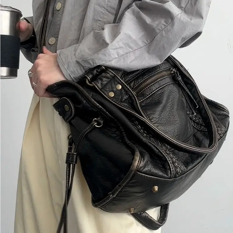 Vintage Leather Handbag - Marisol-Nora Luxe