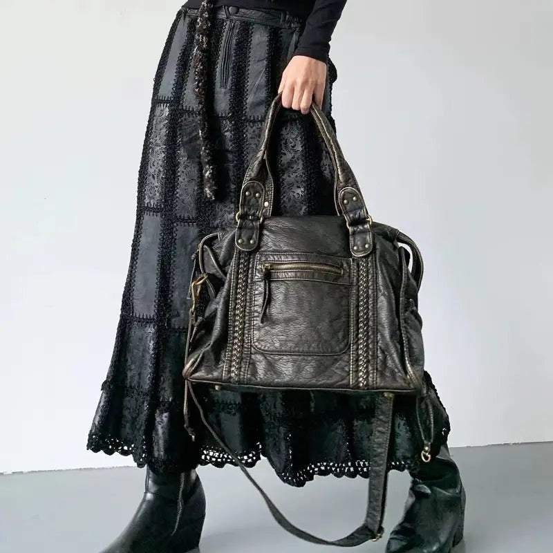 Vintage Leather Handbag - Marisol-Nora Luxe