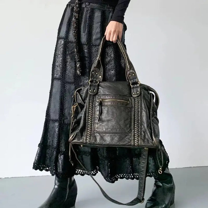 Vintage Leather Handbag - Marisol-Nora Luxe