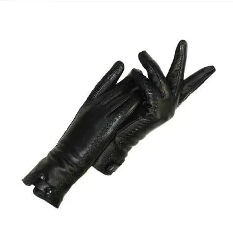 Vintage Leather Ladies Gloves - RetroGrove-S-Wol-Nora Luxe